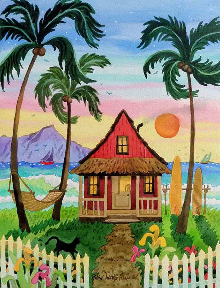 Coastal Accent & Decor Tile Robin Wethe Altman Beach Art RWA057AT