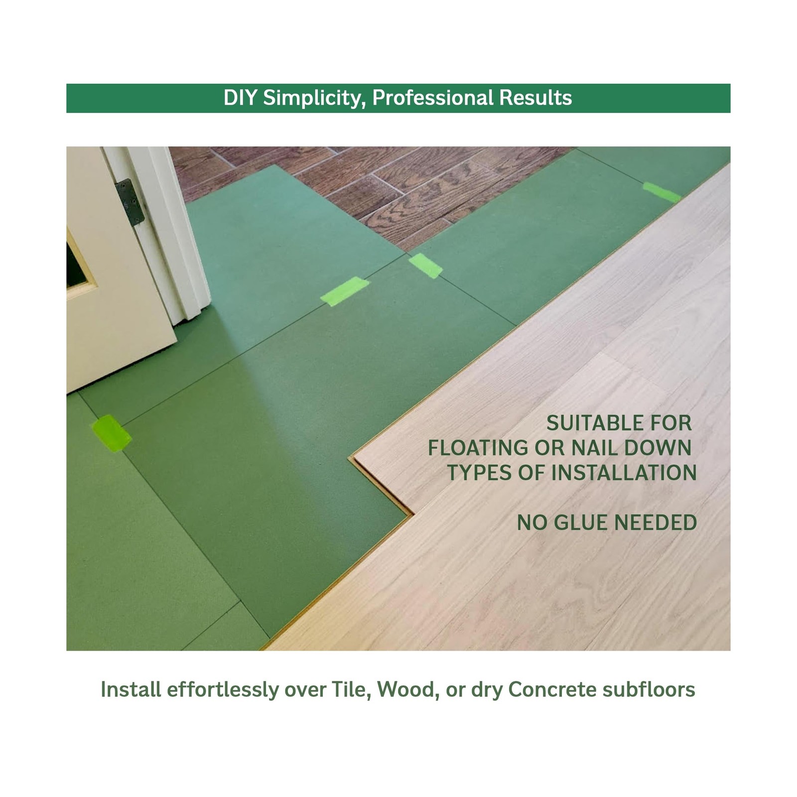 Wood Fiber Flooring Underlayment, 6mm (1/4 Inch) Thickness – 90 Sq Ft, Natura…