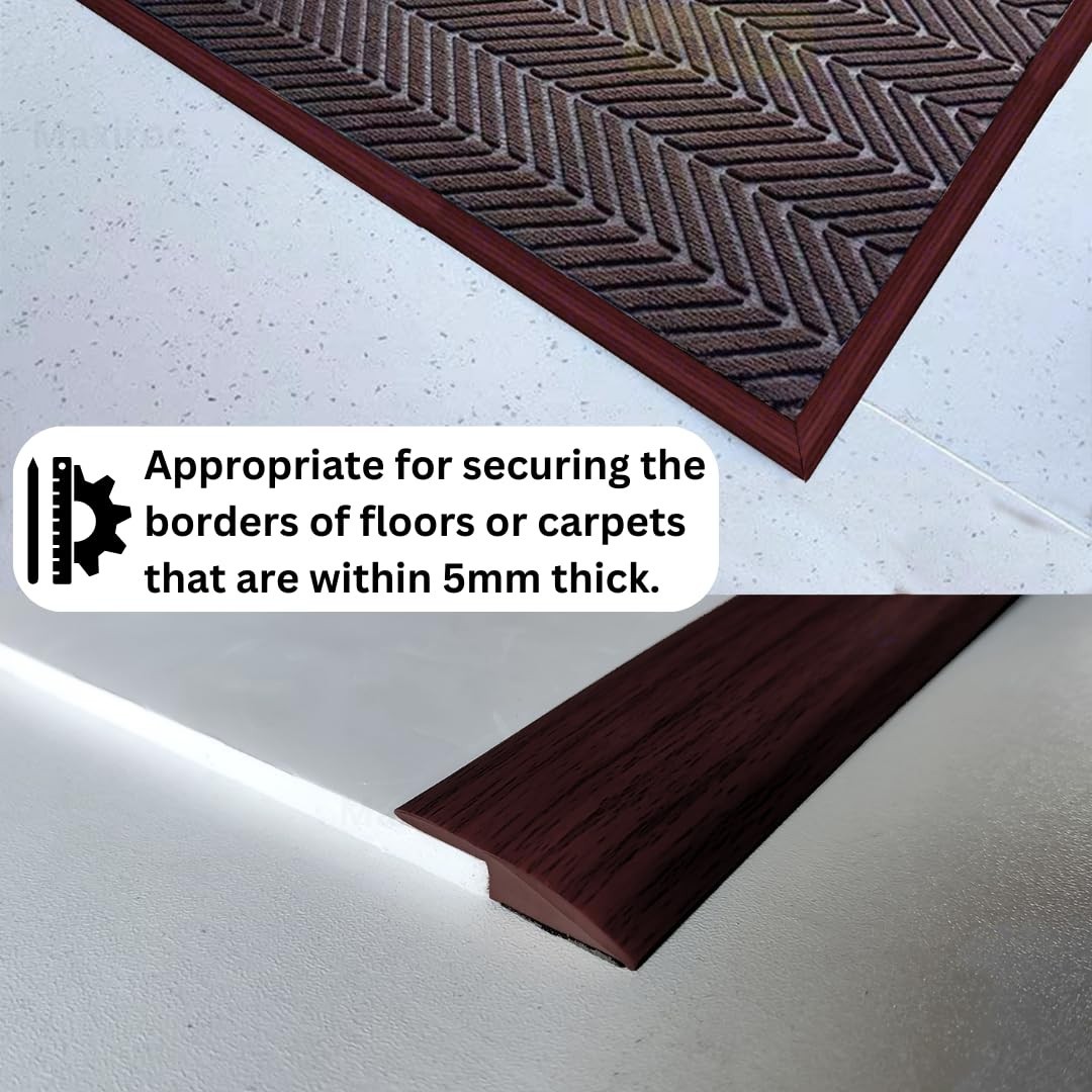 Versatile 40″ Floor Transition Strip – Red Wine, Perfect for Stylish Homes