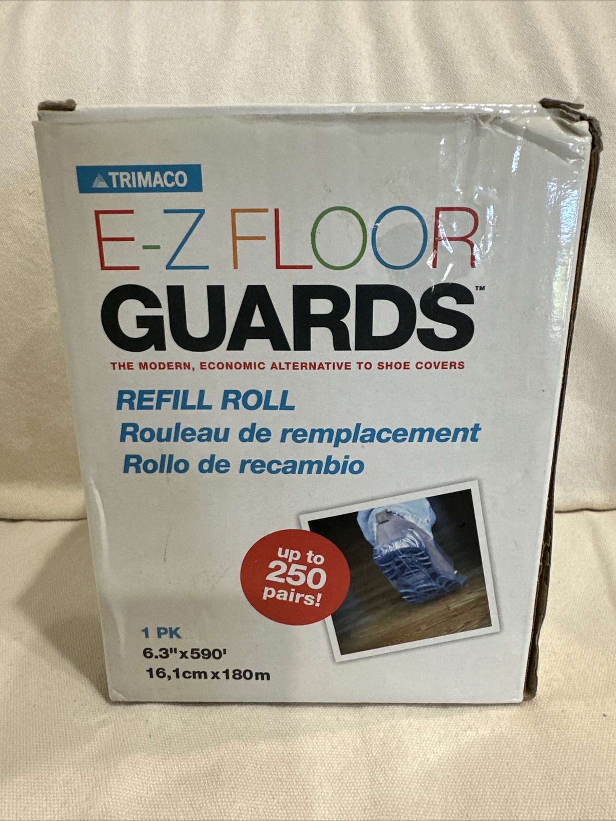 Trimaco E-Z Floor Guards #54716 Refill Film Roll Shoe Covers 250 Pairs