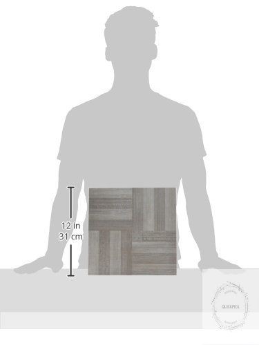 Nexus Self Adhesive 12-Inch Vinyl Floor Tiles 20 Tiles – 12″ x 12″ Ash Grey Wood