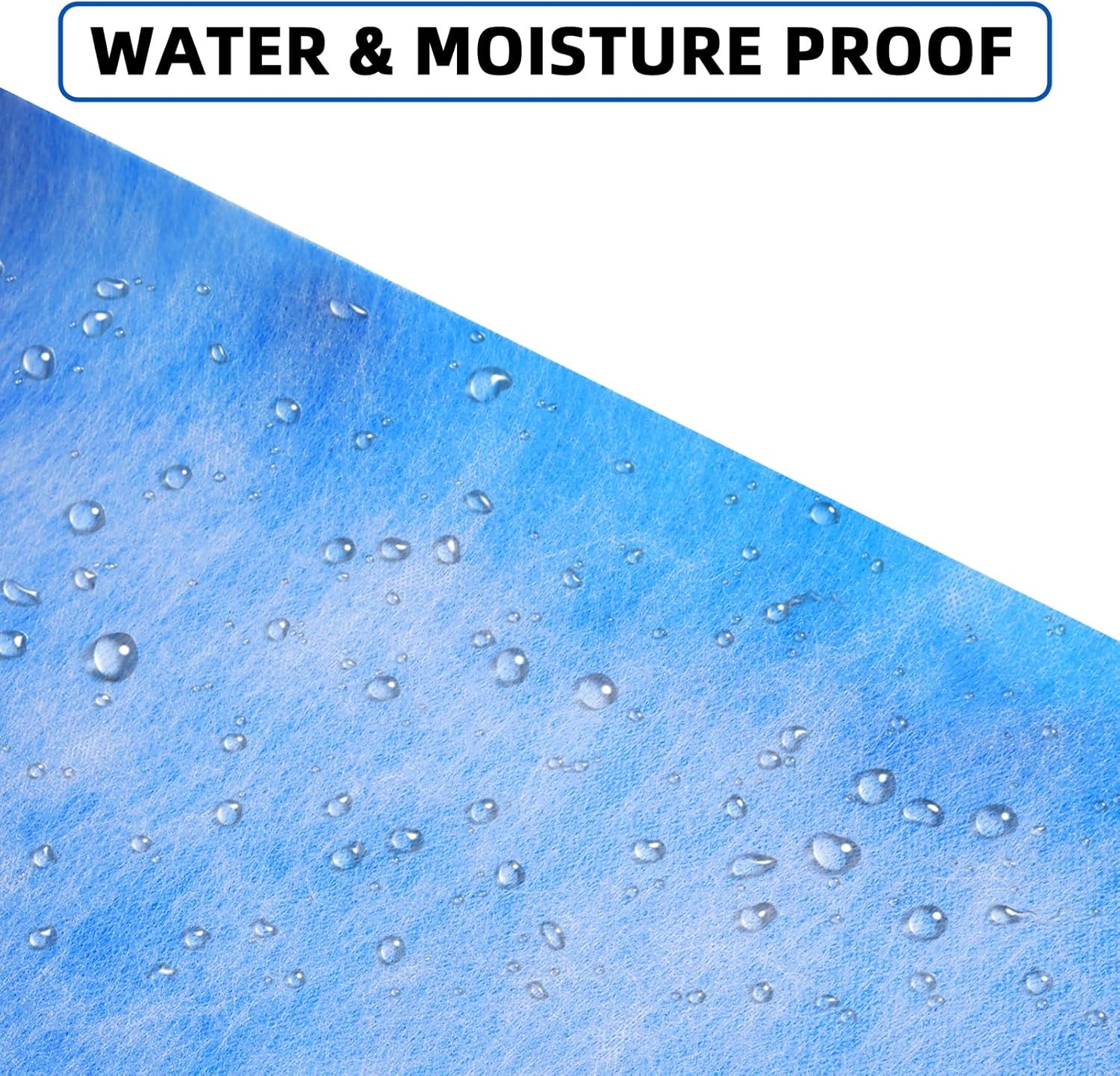 Waterproof Membrane for Shower – 3.3FT X 98.5FT, 323 Sq Ft, 23.6 Mil Thick Blue