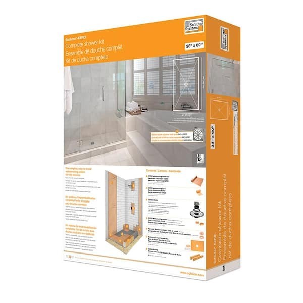 Schluter Kerdi Shower Kit 38×60 With Stainless Steel Grate 4″ Included