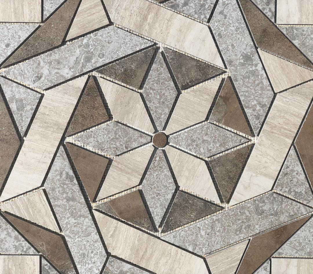 36″ x 36″ Tile Medallion Mosaic – Daltile Articulo & Exquisite tile series