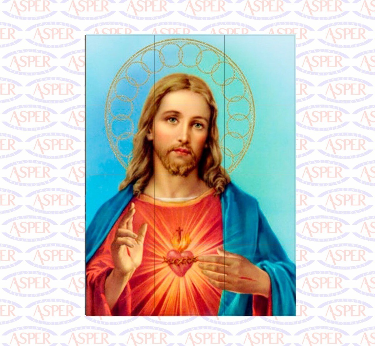 Sacred Heart of Jesus 12pc CERAMIC TILE MURAL 24″x32″ Backsplash Mosaic Wall !!!