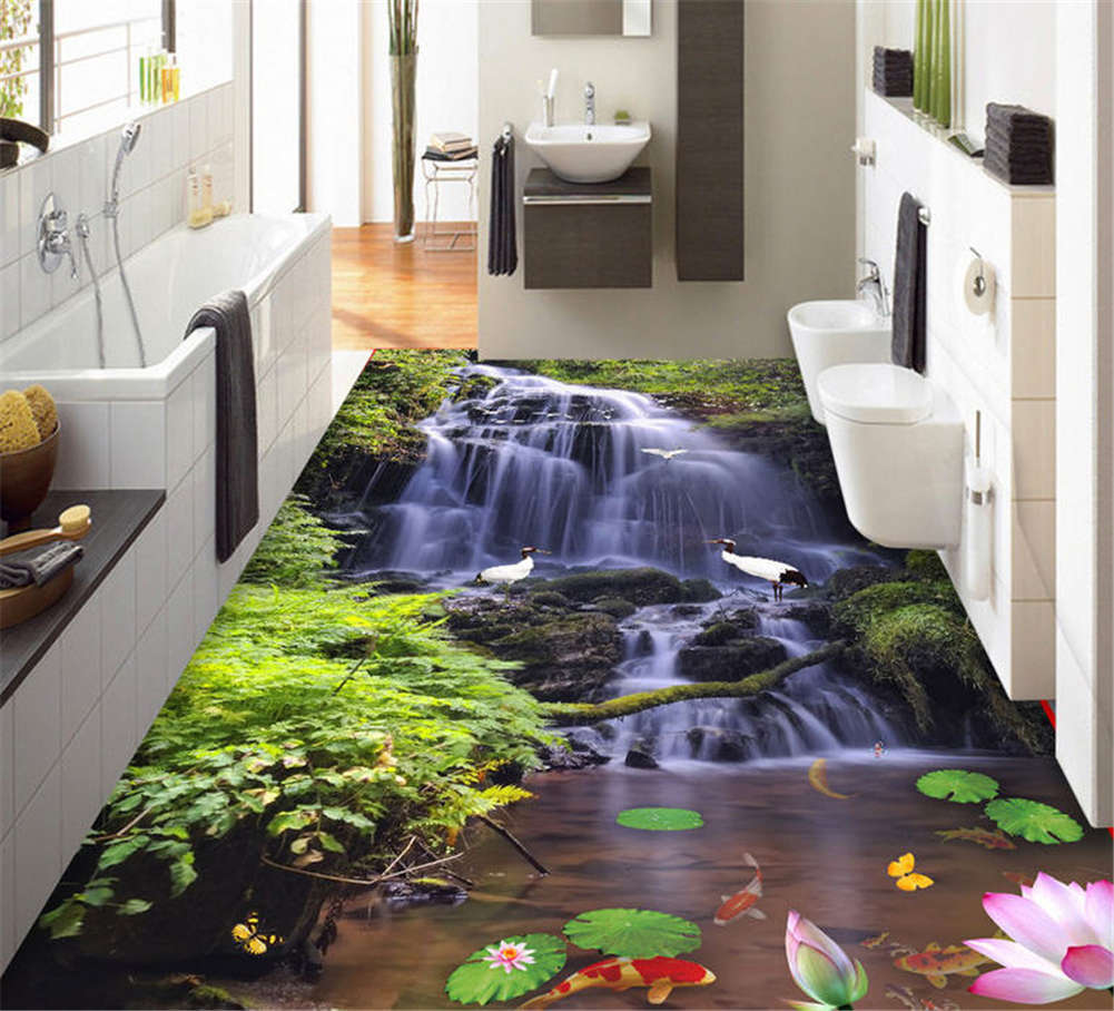 Splendidi Rianfall 3D Floor Mural Photo Flooring Wallpaper Home Print Decoration