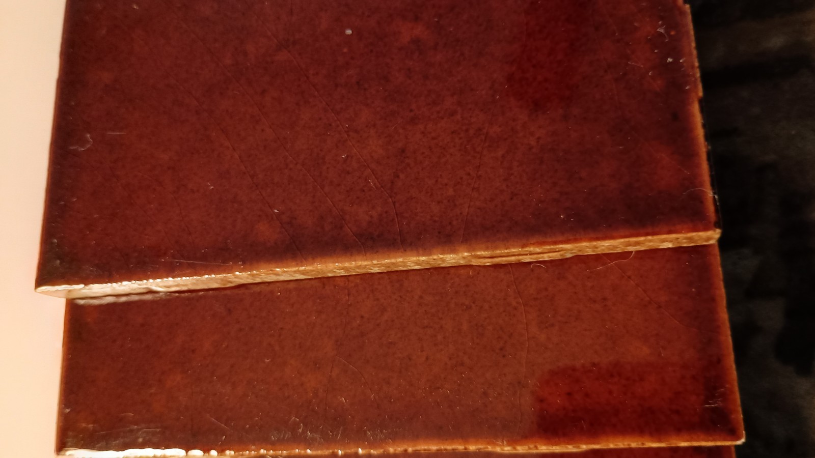 Vtg Oxblood Burgundy 1950s Tile Gardens California 4¼” Square High Sheen Gloss 4