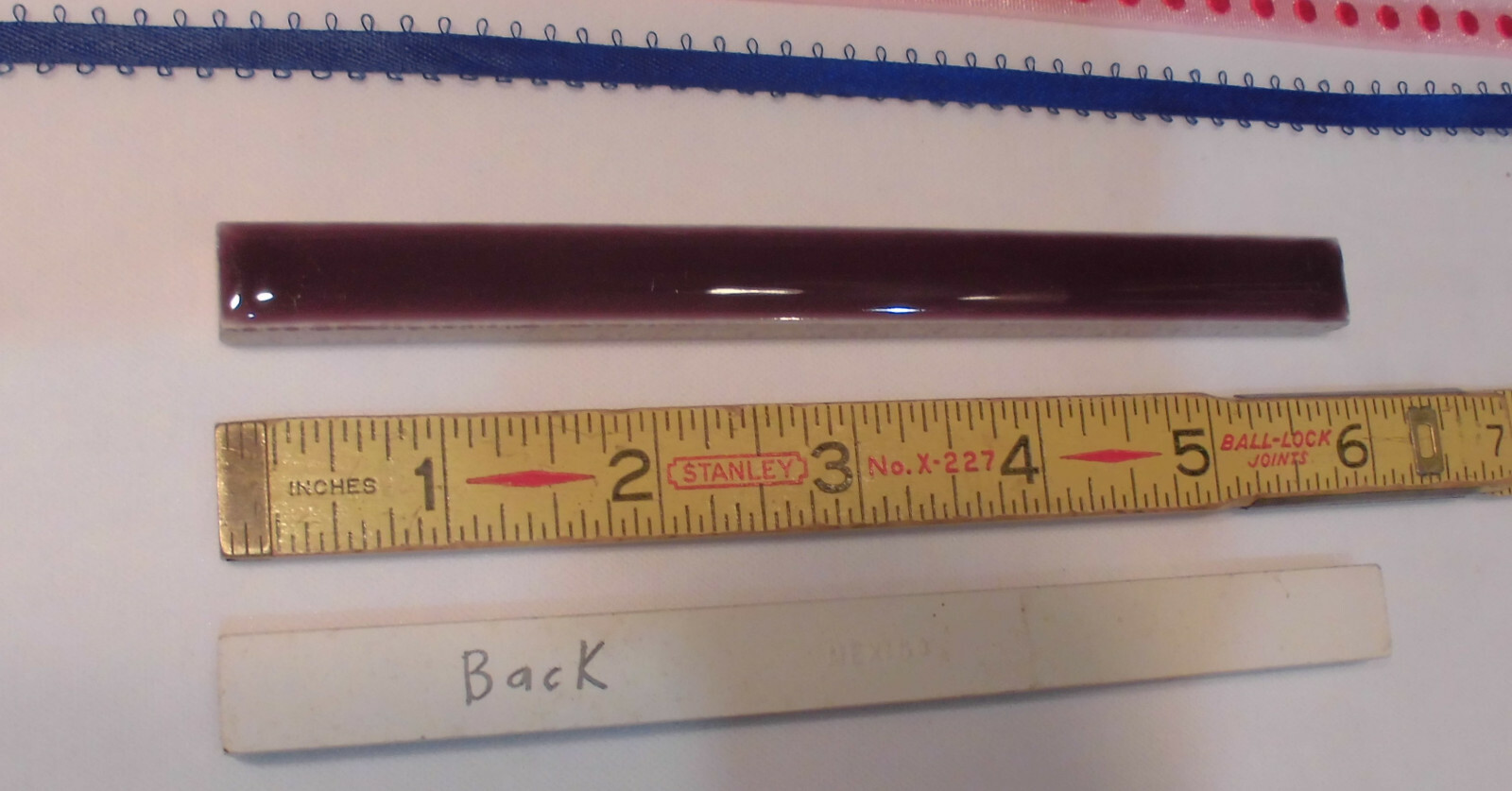 1 pc. *Imperial Purple* Ceramic Tile; Pencil – Liner – Sizzle: 1/2″ X 6″ AO NEW