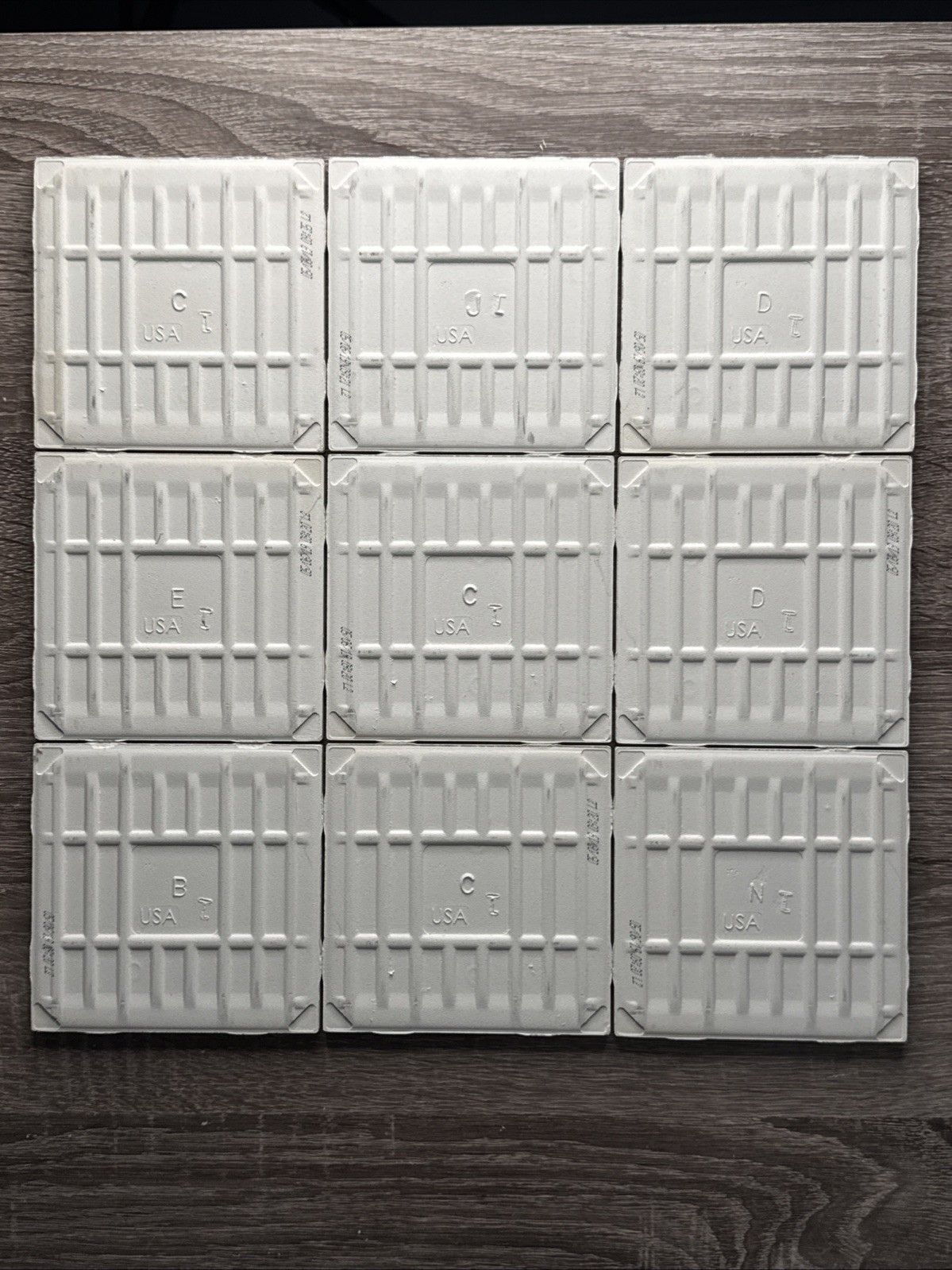 American Olean Glossy Subway Wall Tile 4.25” Lot of 9 Tiles – 0091 Biscuit Color