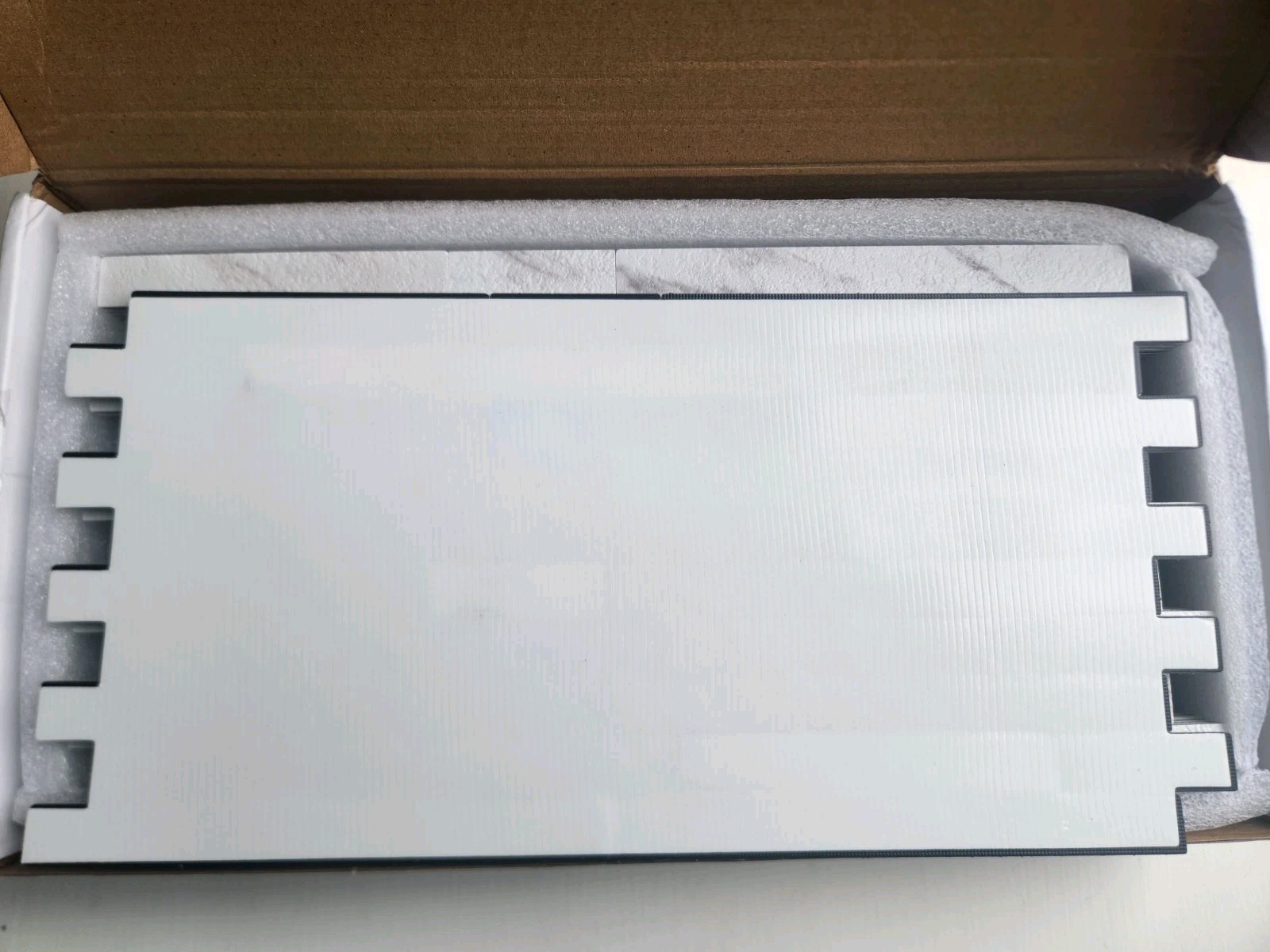 AULIGET 20 Sheets Faux Stone Peel and Stick Backsplash, White Marble Look PVC ne