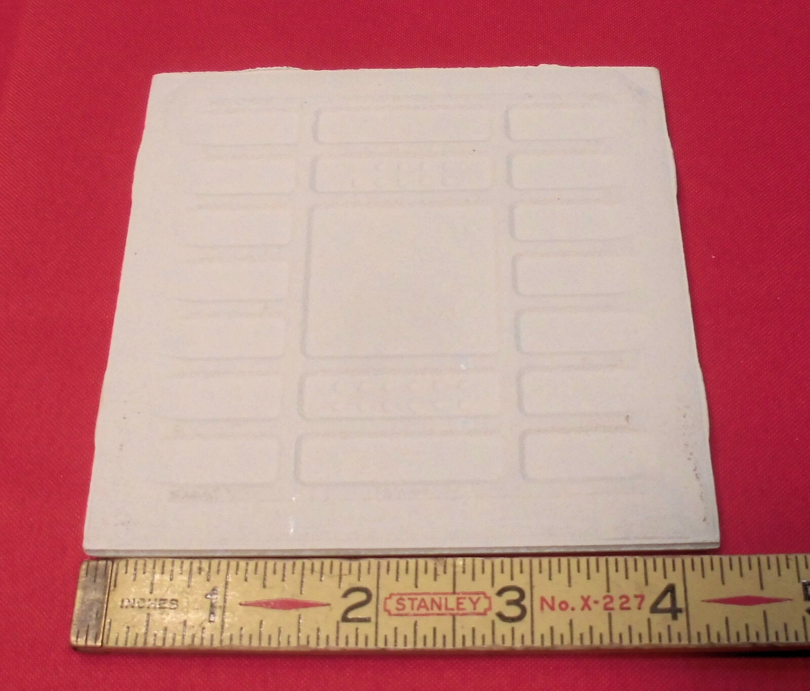 1 pc. *Brightest Ice White* 4-1/4″ Ceramic Bullnose Tile by American Olean; New