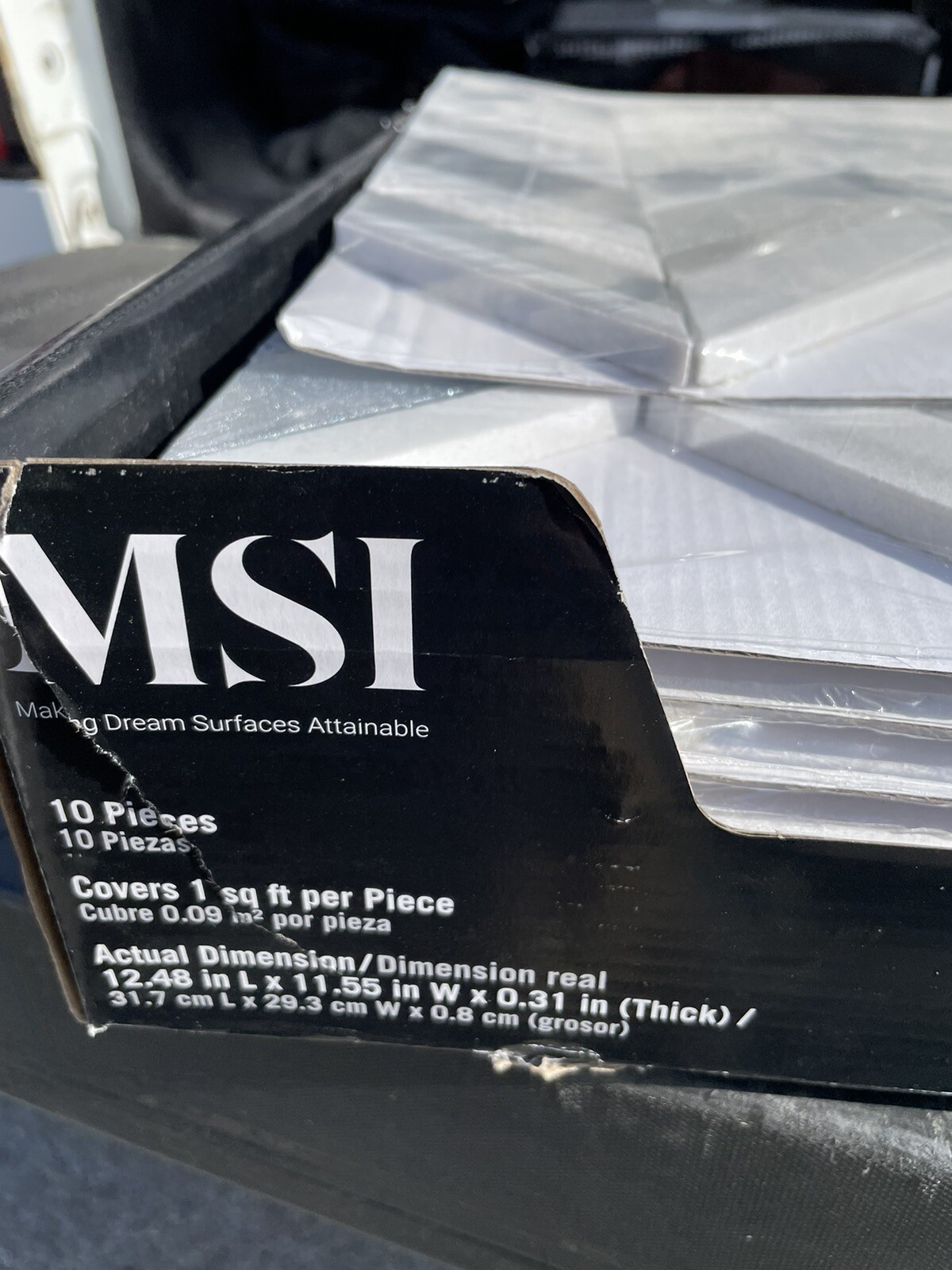 New 1 Box (10 Pcs) MSI Harlow Chevron , 8 Mm Thick 12”X11”