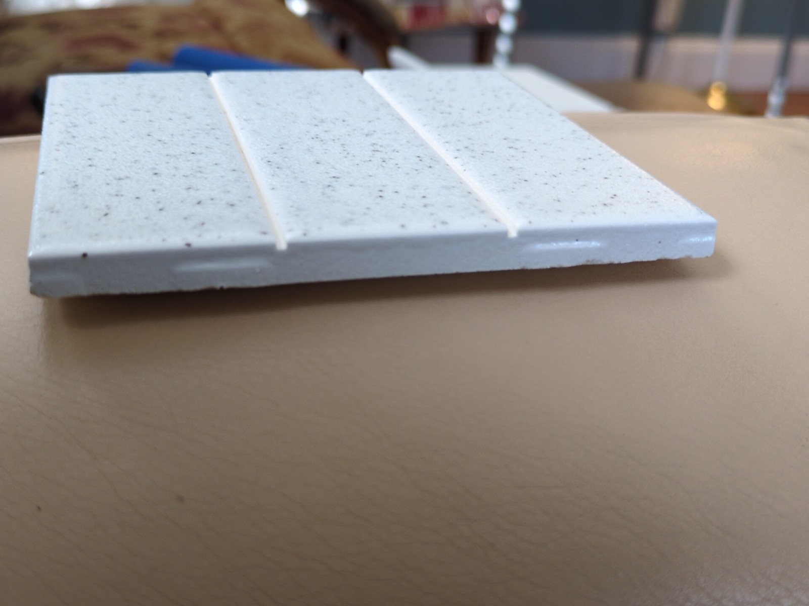 1 pc. Crystal Ceramic Tile: Salt & Pepper, American Olean 4-1/4″ Scored in 3rds