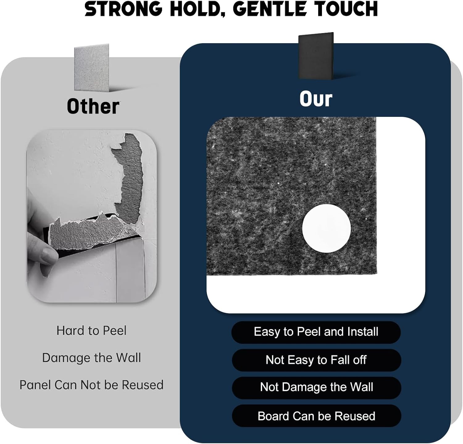 6-Pack 11.8″x11.8″ Felt Pin Board Tiles, Grey – Wall Decor & Office