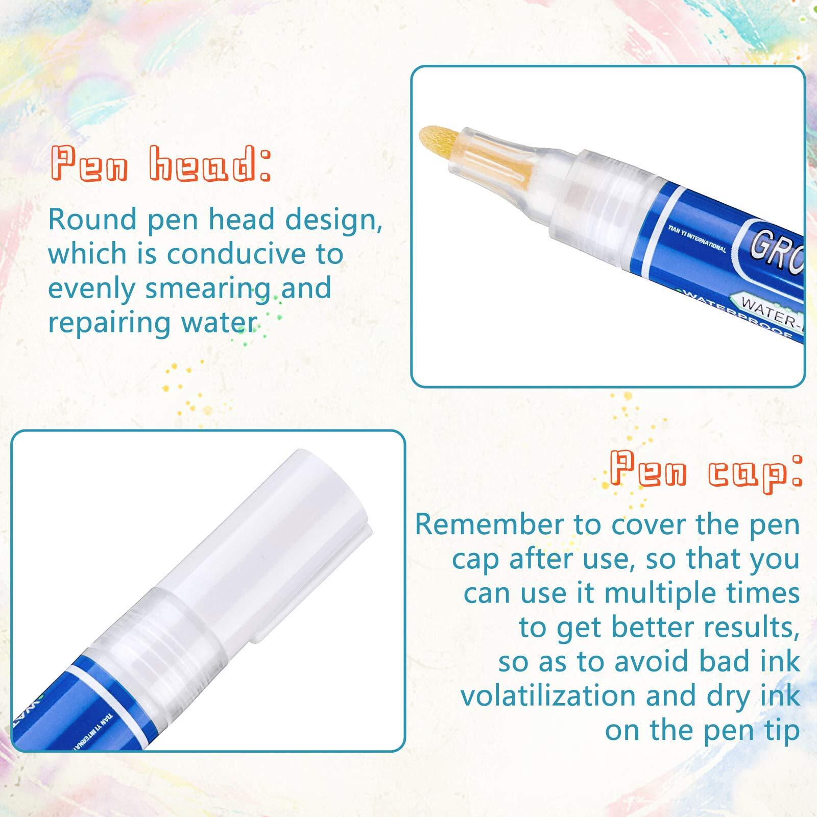 8 Pack Grount Wall Pen Tile Paint Marker Grout Repair Sealer Pen for Bathroom