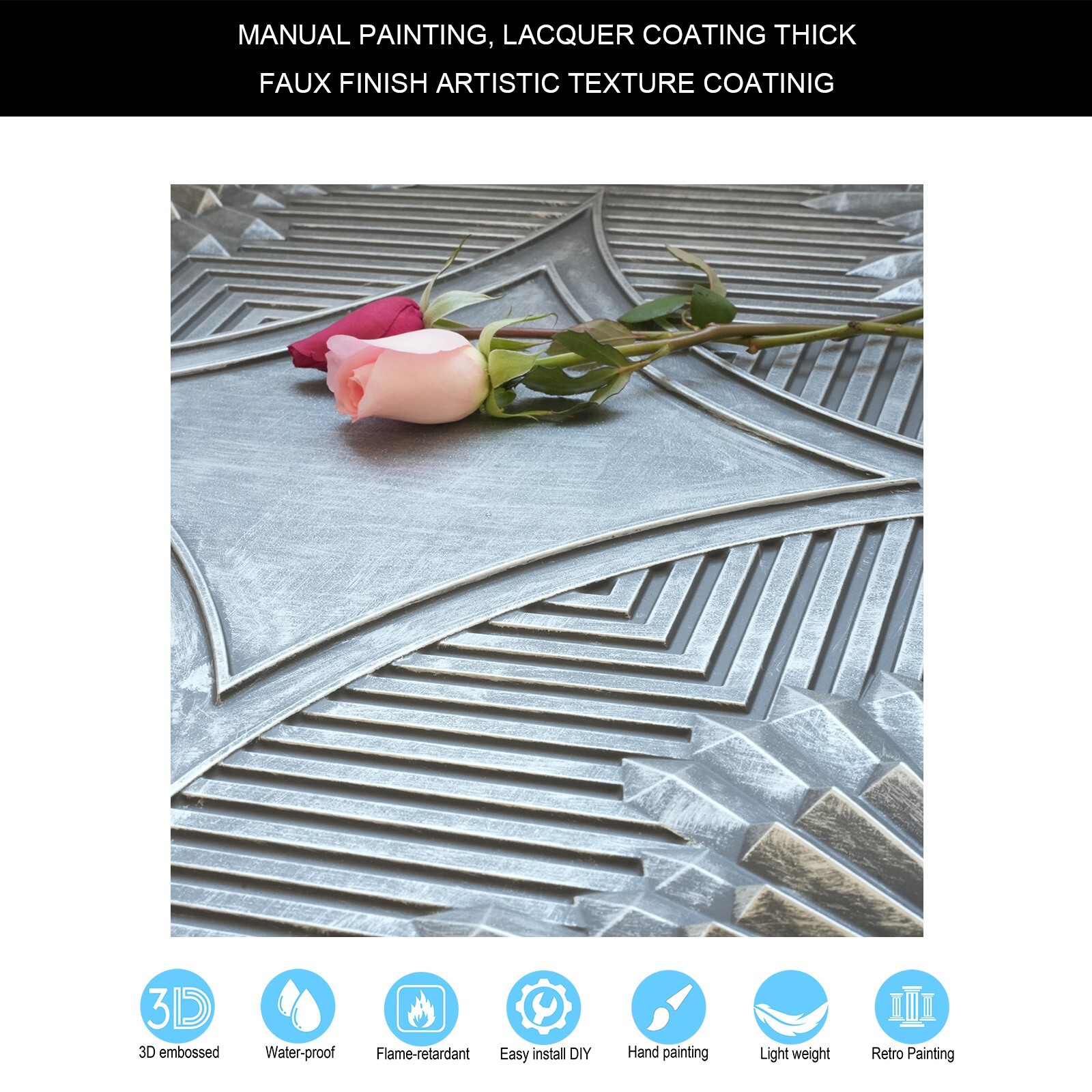 Embellished ceiling tiles Decorative pvc panels for Store Entrance PL81 10pcs
