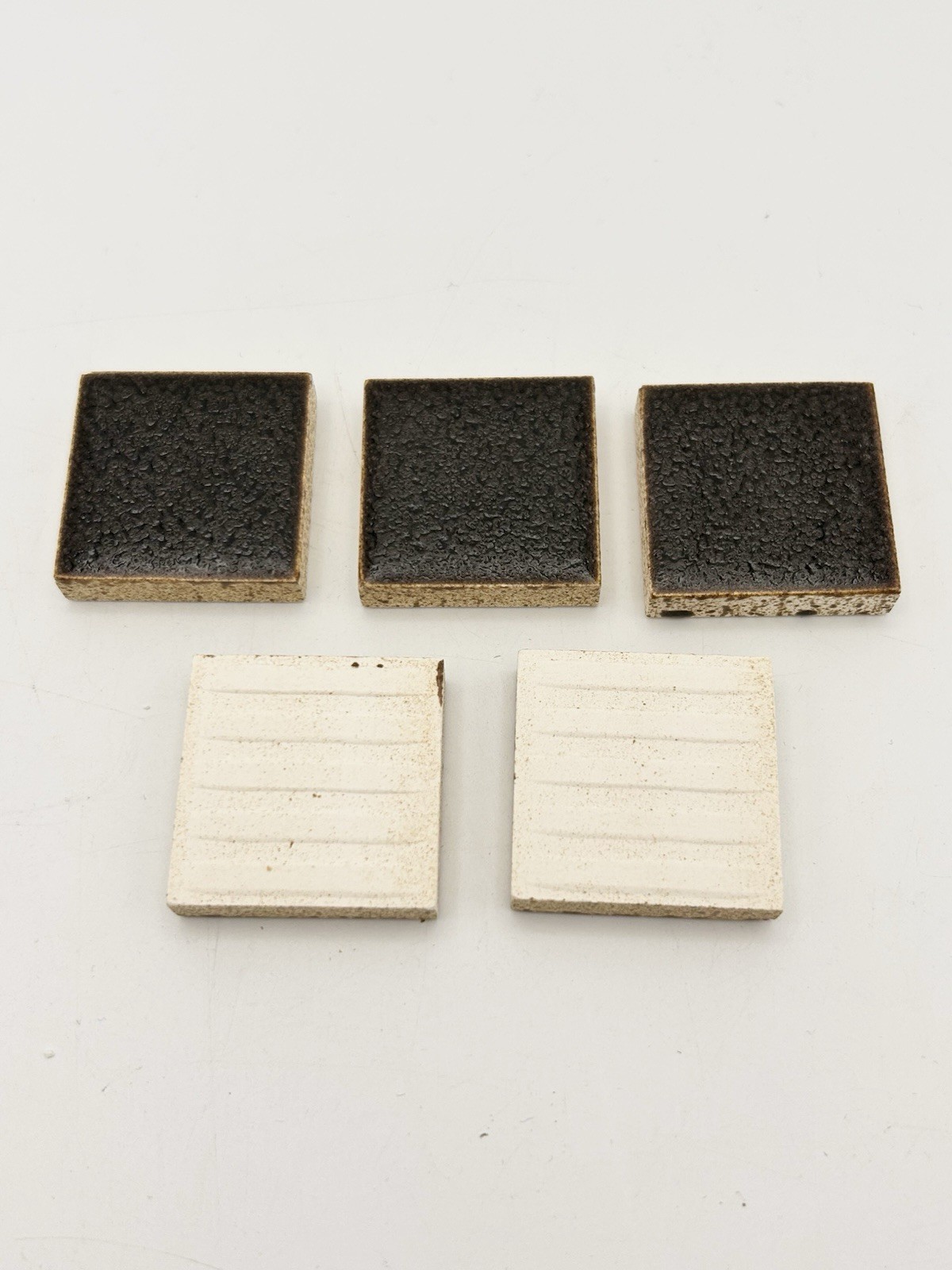 10 Pc. Brown Square 1 3/8” Ceramic Tile Crystalline American Olean Mosaic MCM