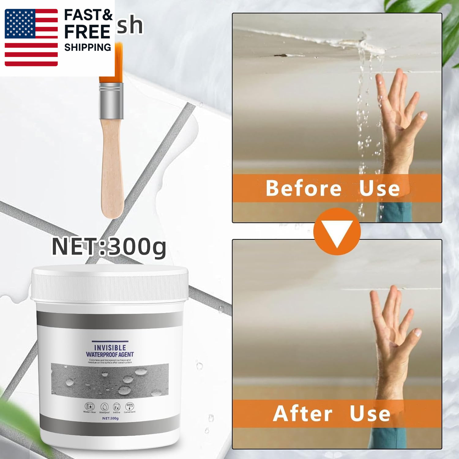 Upgrade Invisible Waterproof Agent, 2026 New 300G Super Strong Invisile Waterpro