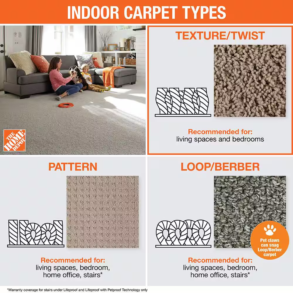 Hobnail – Ash Indoor/Outdoor 18 X 18 In. Peel and Stick Modular Carpet Tile Squa
