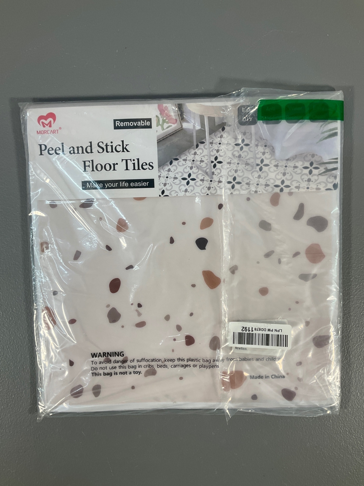 Peel & Stick Floor Tiles Stickers Flooring 12×12 inches 10 Pack (12×12 Inches, O