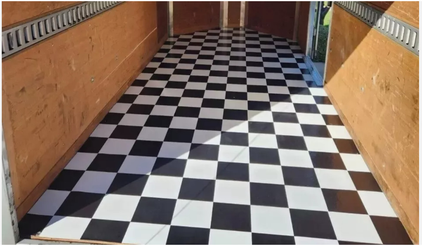 Black and White Vinyl Peel and Stick Tile Square 20 PK Luxury Flooring 12 X 12