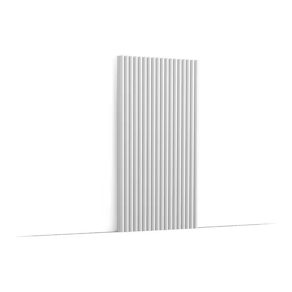 Reed 1/2 In. T X 7/8 Ft. X 7 Ft. White Primed Polyurethane Interlock 3D Decorati