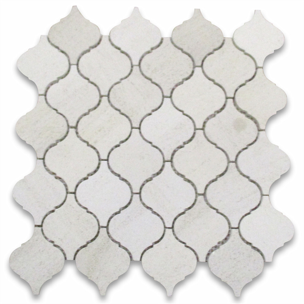 H892XH Golden Beach Moleanos Beige Limestone Lantern Arabesque Mosaic Tile