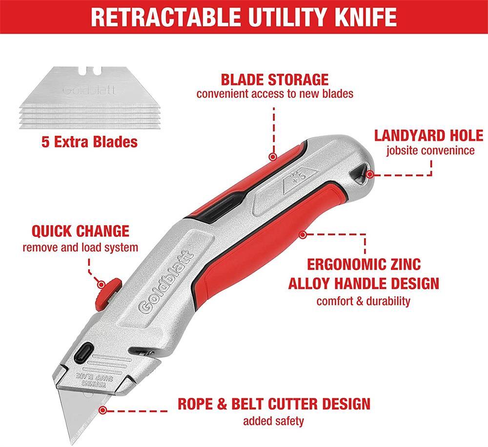 GOLDBLATT Molding Remover Tools Set Multi-tool Retractable Utility Knife Hammers