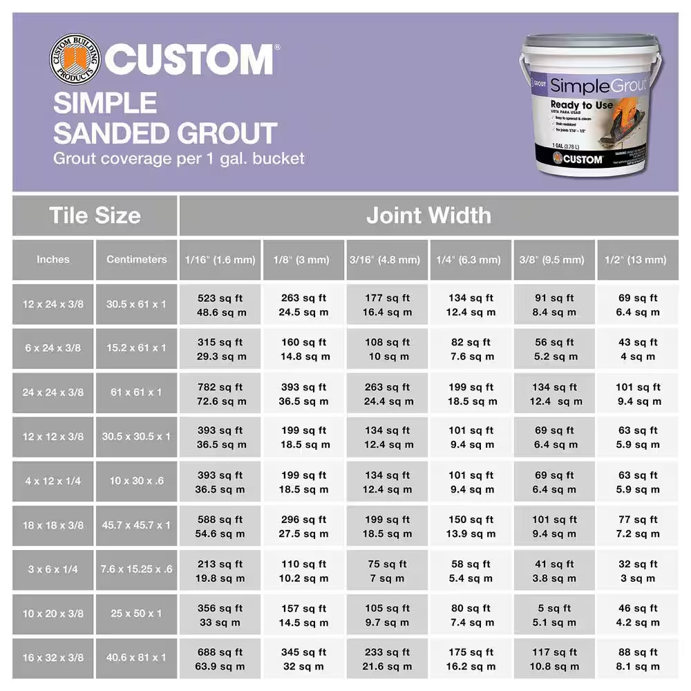 Simplegrout #647 Brown Velvet 1 Gal. Pre-Mixed Grout