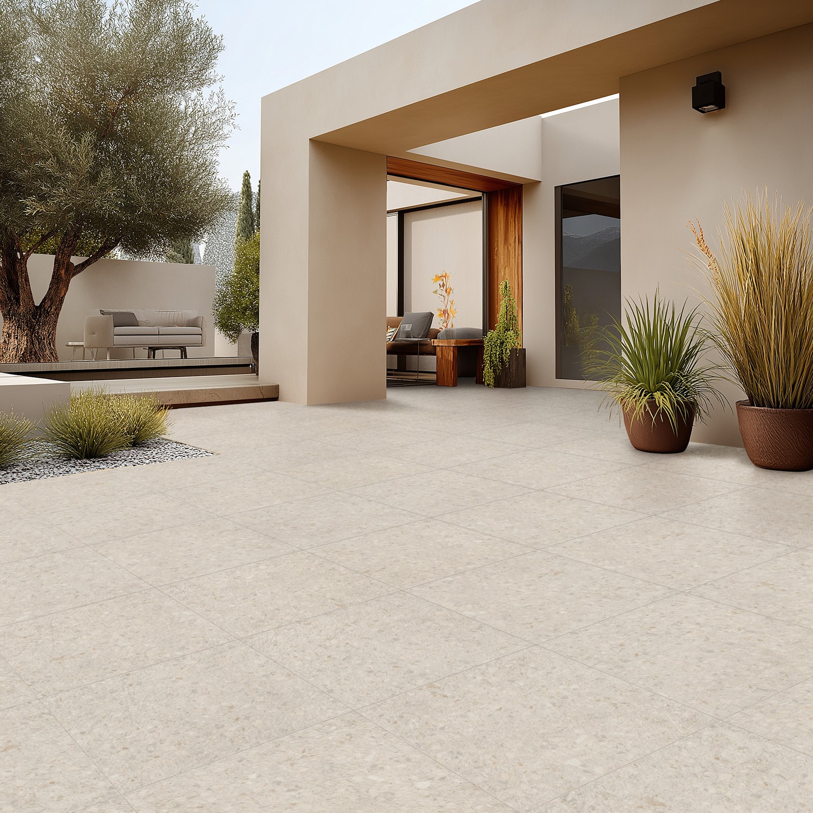 Ackland AKLNPGRA24X24M-CA Gravina 24″ x 24″ Square Exterior Paver – Frost
