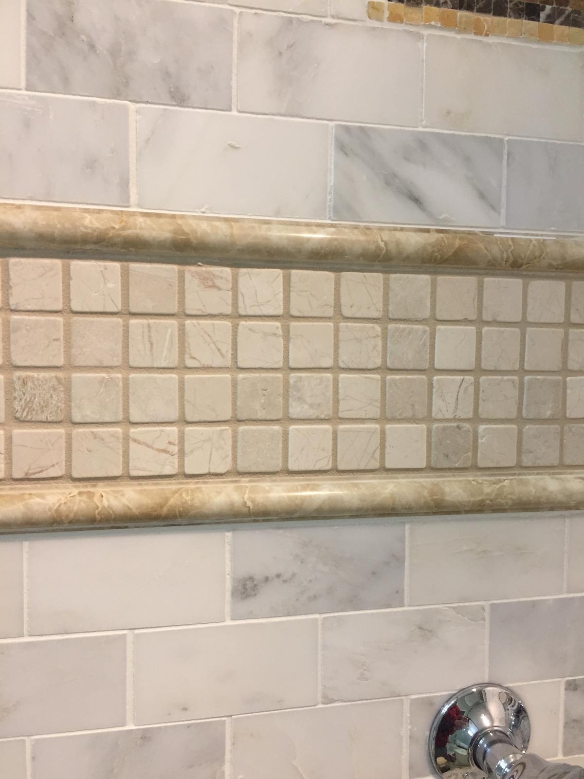 Marble Mosaic Tile Polished Genuin Stone Mosaic Flooring Backsplash Shower Bath