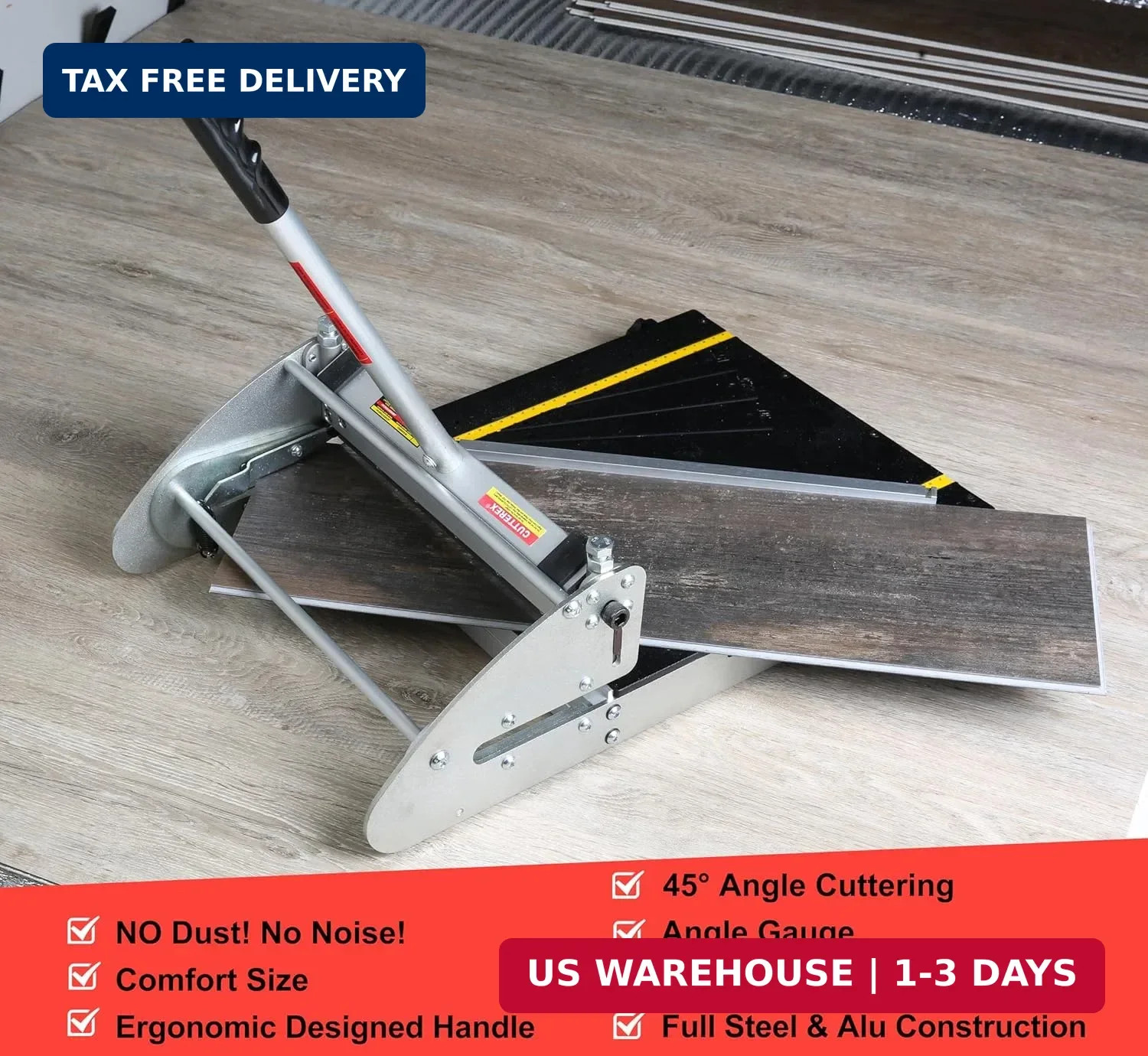 13 INCH 360° VINYL Floor Cutter for VCT, LVT, PVC, Rubber Floor and Rigid Core V