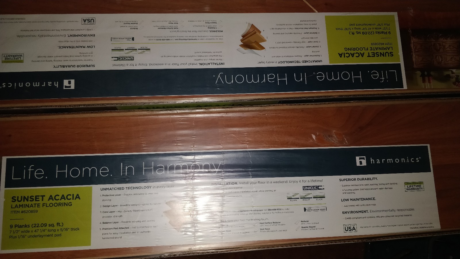 Harmonics Sunset Acacia flooring New in Box