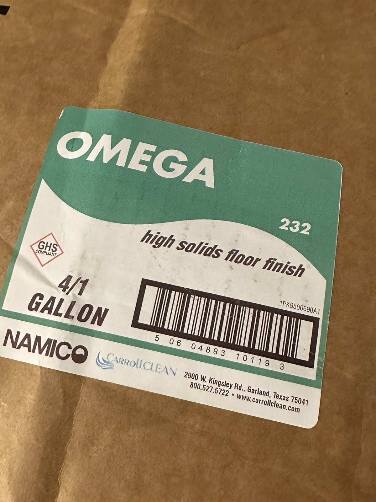 OMEGA 232 High Solids Floor Finish Namico 1 Gallon NEW Wood Flooring Hardwood