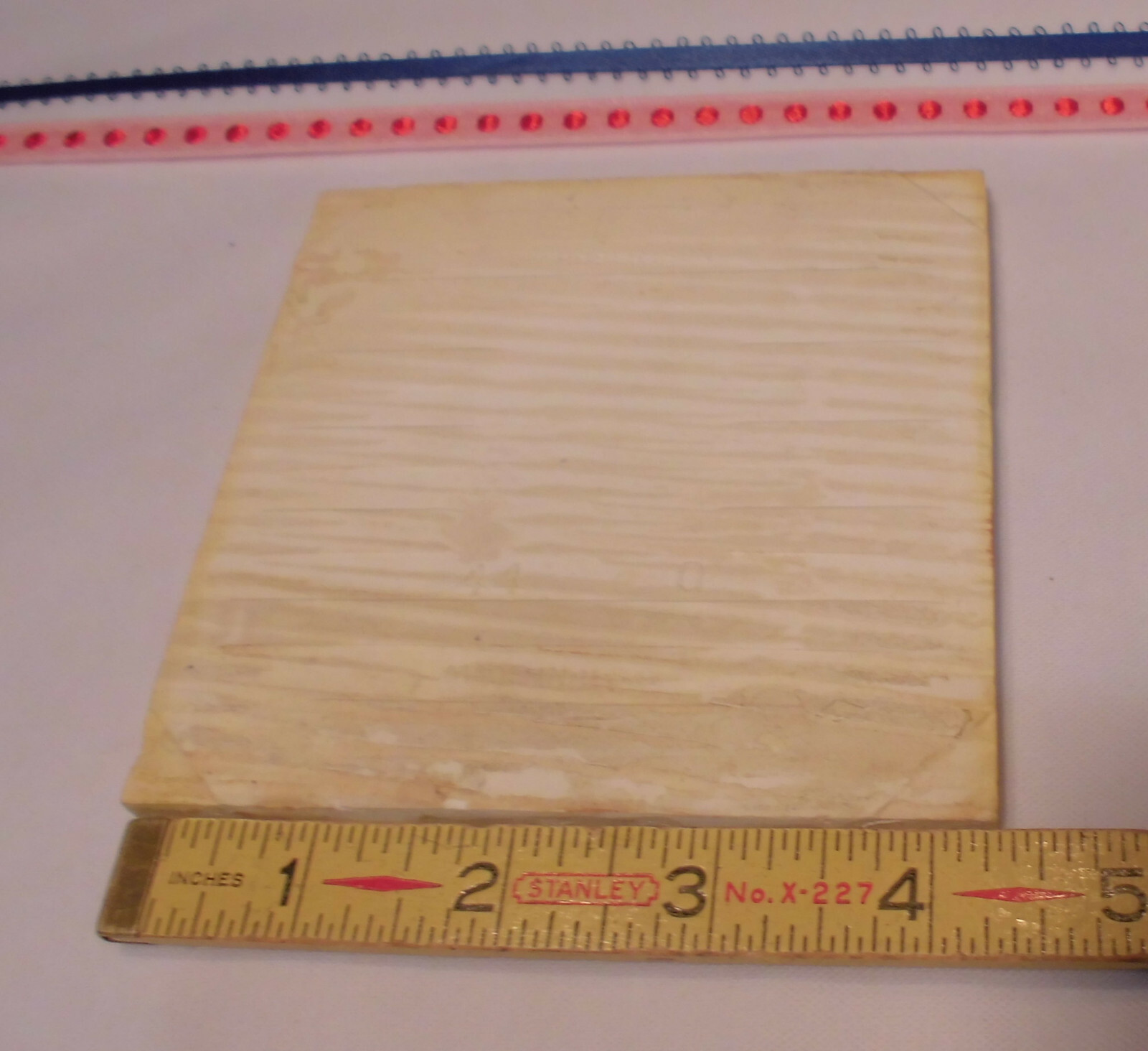 1 pc. Ceramic Tile *Oatmeal Color* 4-3/8″- 4-5/16″ Robertson Co. Cleaned Used