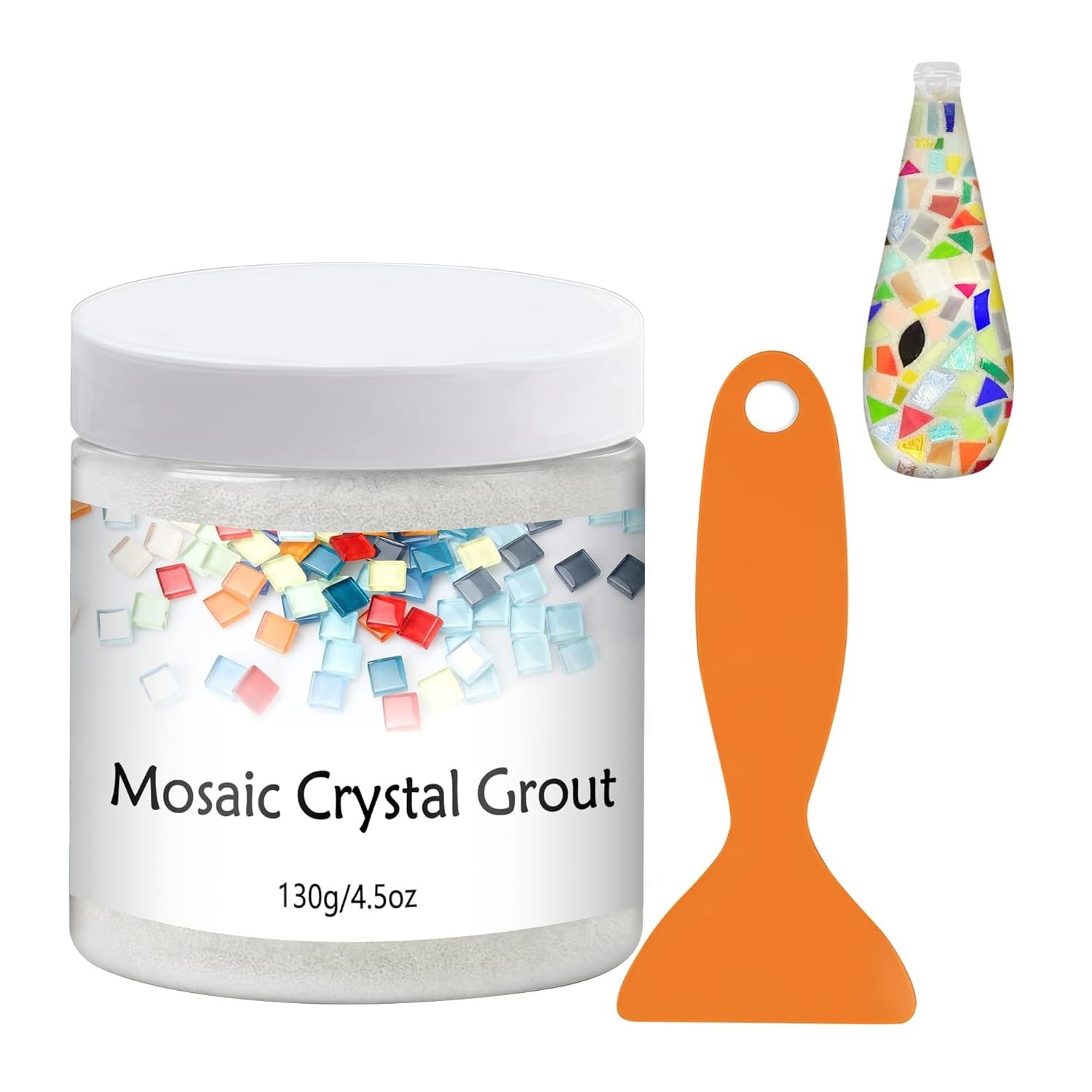 Mosaic Tile Grout Crystal Waterproof DIY Craft Art Supplies 4.5oz