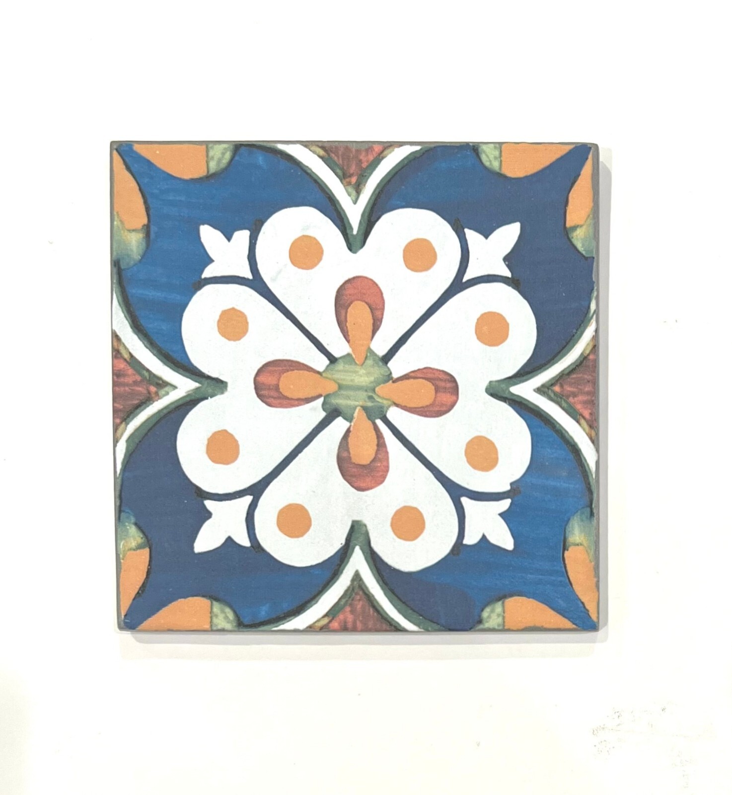 4.5×4.5 Mallorca Collection Blue Pattern 2 Porcelain Floor and Wall Tile Pool