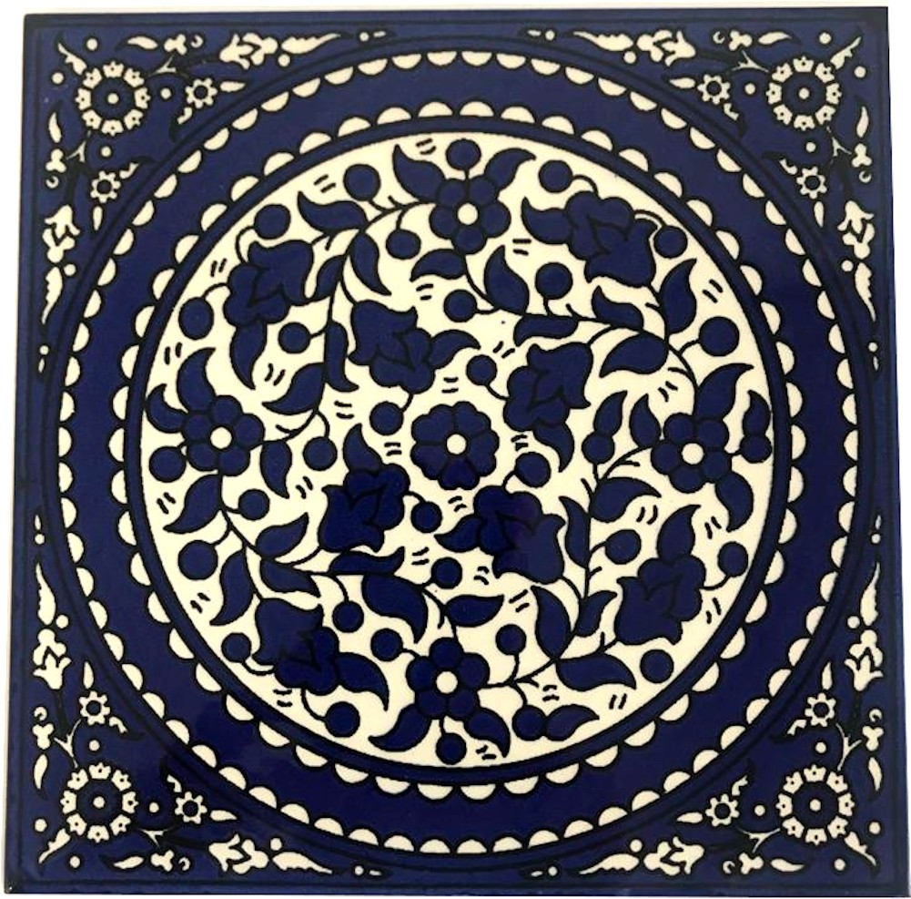 Modular Hand Painted Tile from Jerusalem Model X – 6 Inches – Asfour Outlet TM