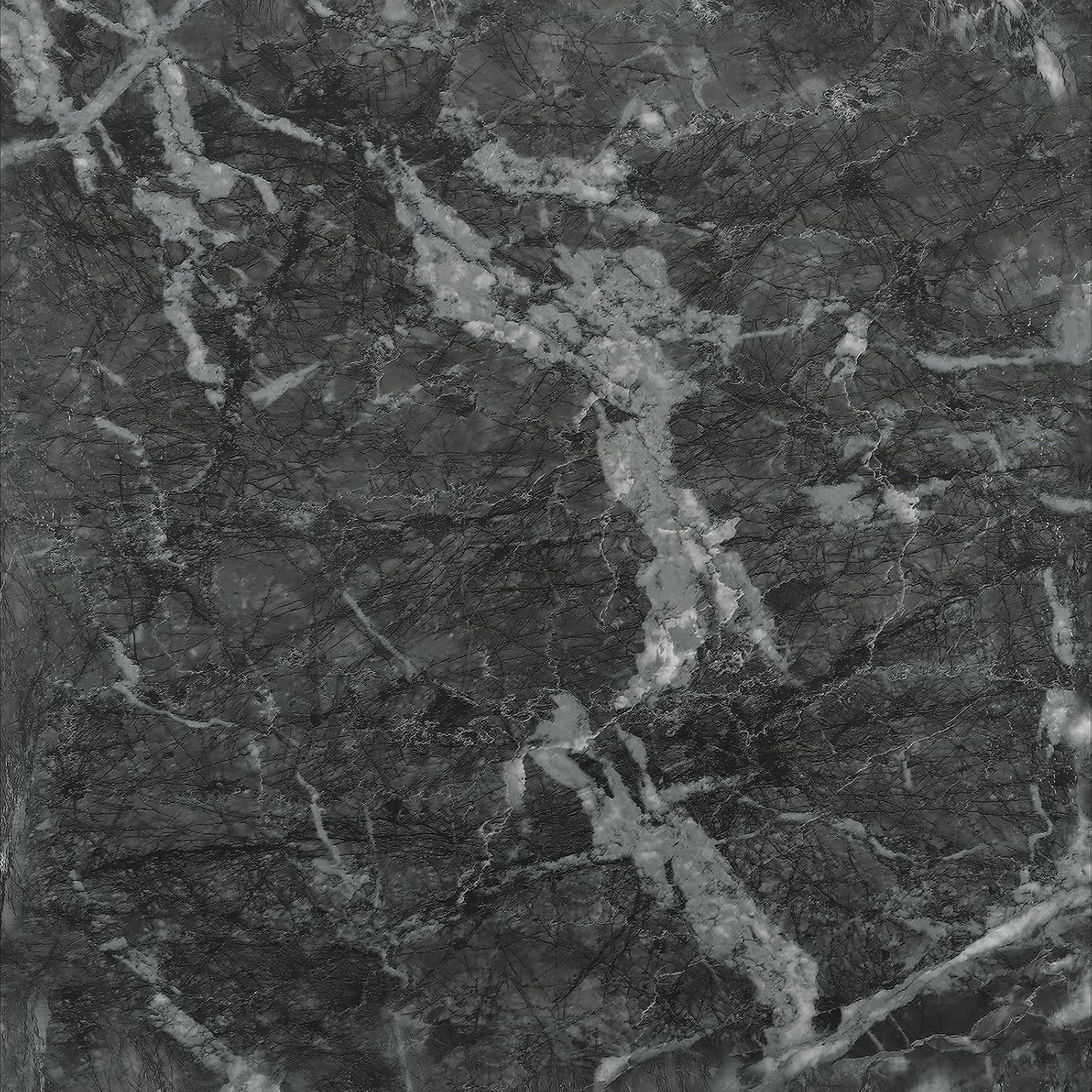 12″x12″ Peel and Stick Floor Tile Waterproof Black Grey Slate Marble Flooring…