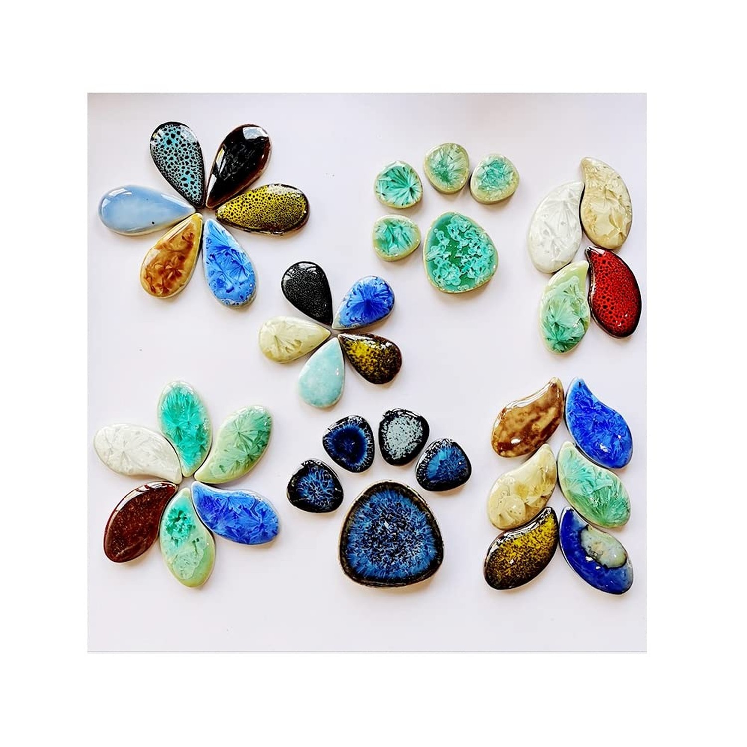 200g Ceramics Mosaic Tiles Random Color Raindrops Shape Mosaic Ceramics Piece…