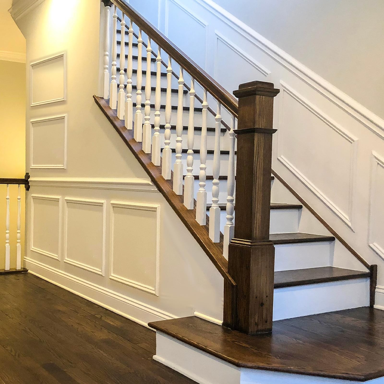 White Peel & Stick PreCut Picture Frame Accent Wall Molding Wainscoting Kit