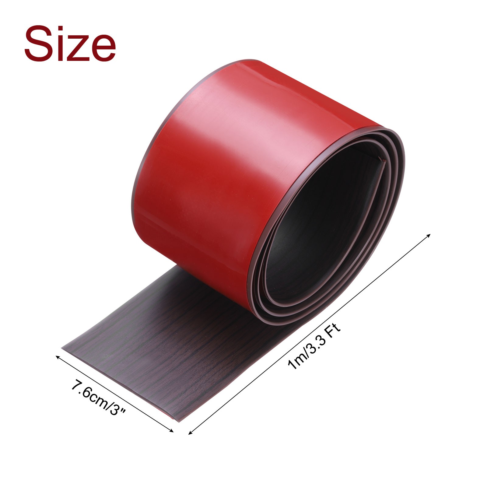 3.3Ft Floor Transition Strip Self Adhesive 3″ Floor Cover Strip Black Walnut