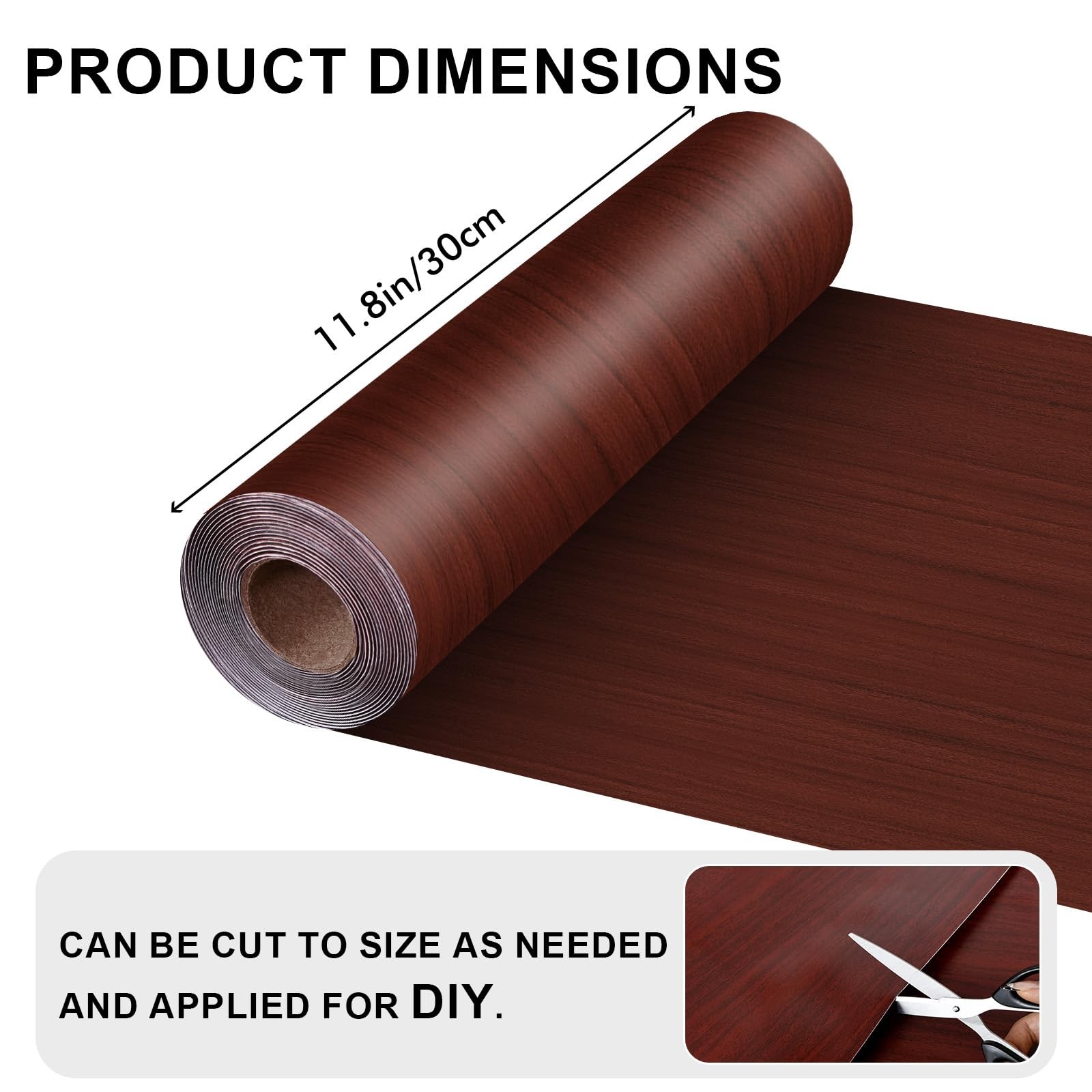 Wood Grain Vinyl Flooring Roll Thicken Peel and Stick Floor Tiles Self-Adhesi…