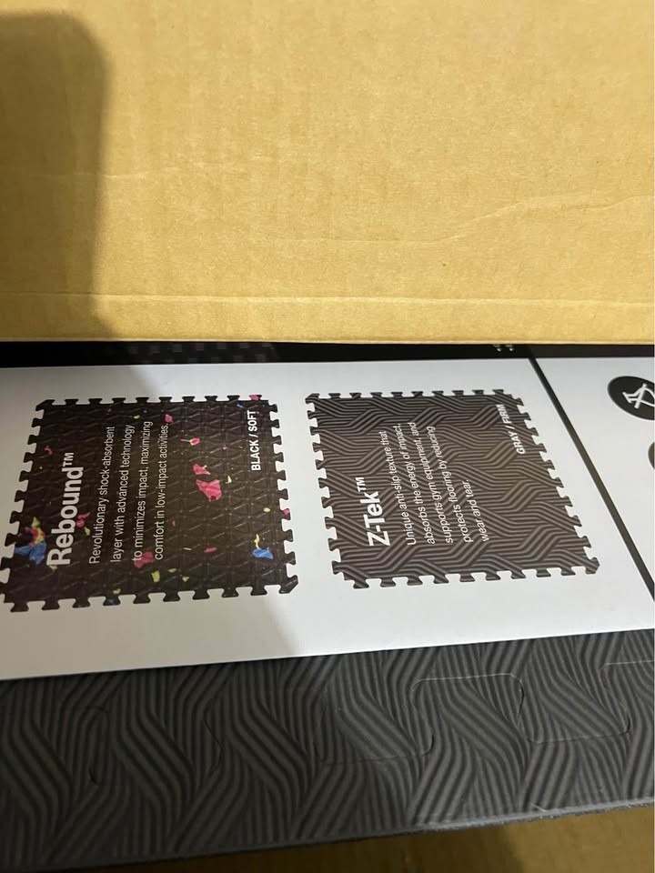Norsk Multi Purpose Floor Tiles 12 Pack Black with Multi Colors Paint Dots (38D)
