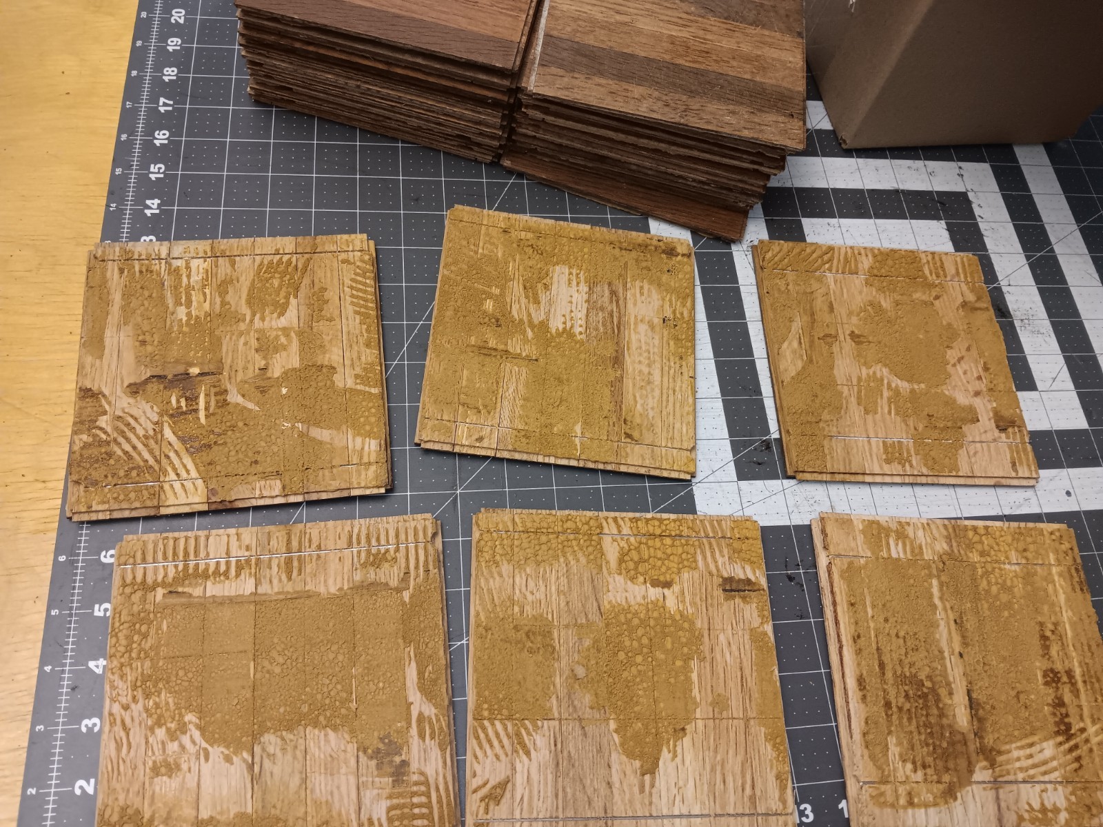 Reclaim VTG COLOR TILE Solid Oak Parquet Flooring 24 pieces = 6 SQ FT. OPTIONS!