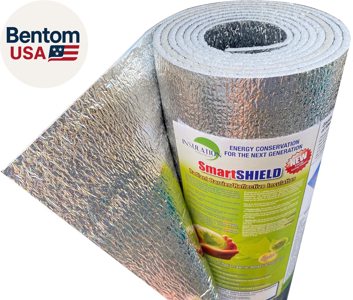 Smartshield -3Mm 24Inx10Ft Reflectiveinsulation Roll, Foam Core Radiant Barrier,
