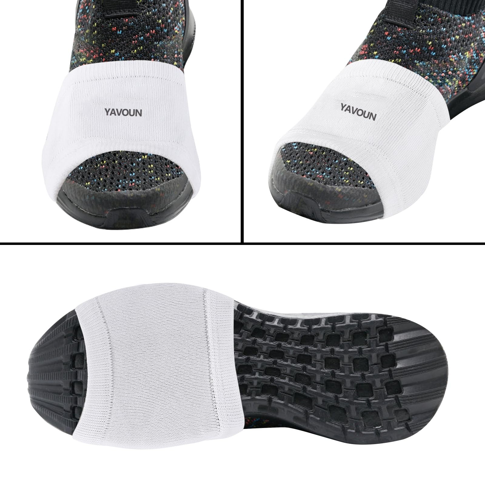 YAVOUN Socks for Dancing – 4 Pairs, Dance Shoe Covers Dancer Easy White