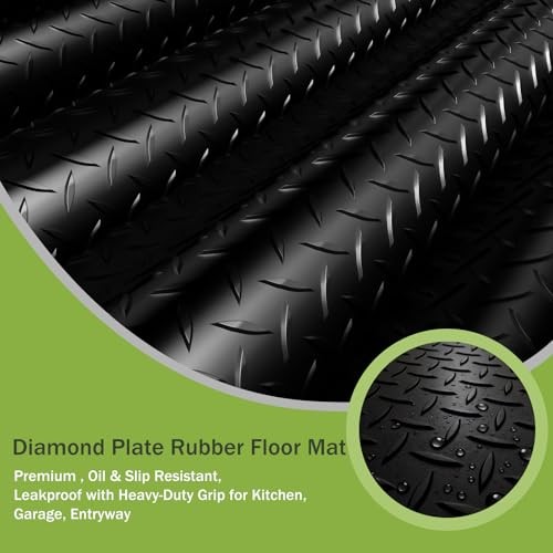 Garage Floor Mat, 2.8mm Thickened Flooring Roll for Under Car 8×20 FT Black