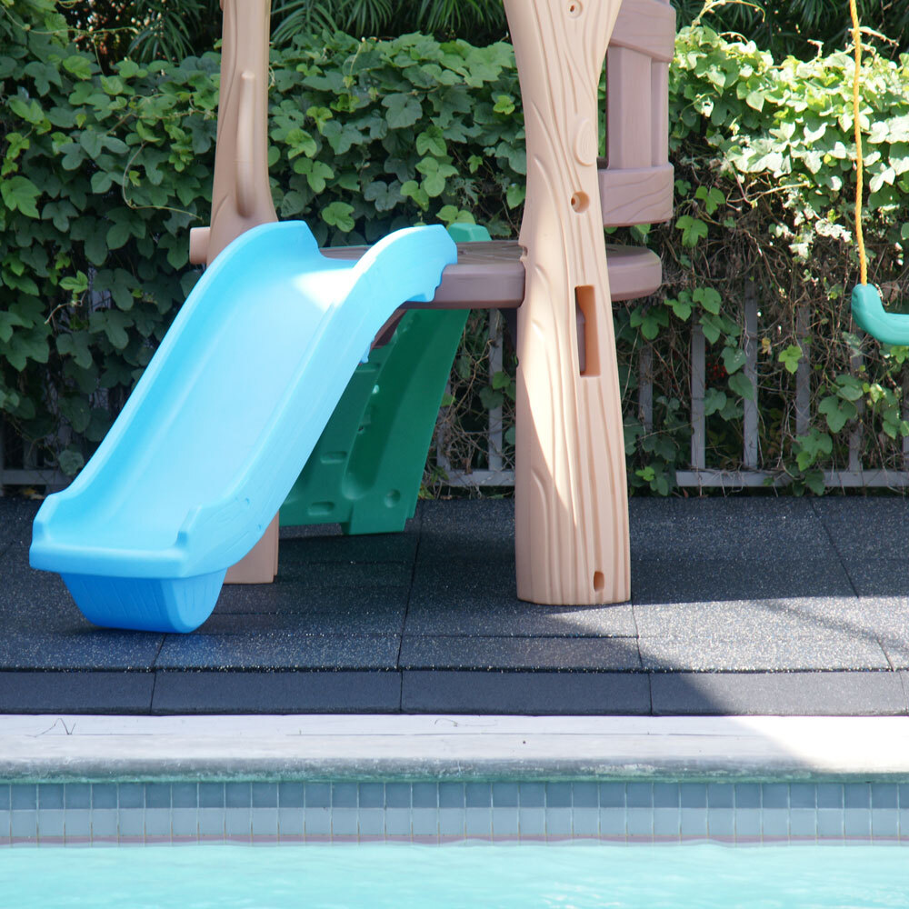 Rubber-Cal “Eco-Safety” Interlocking Playground Tiles – 3.0 x 19.5 x 19.5 inch