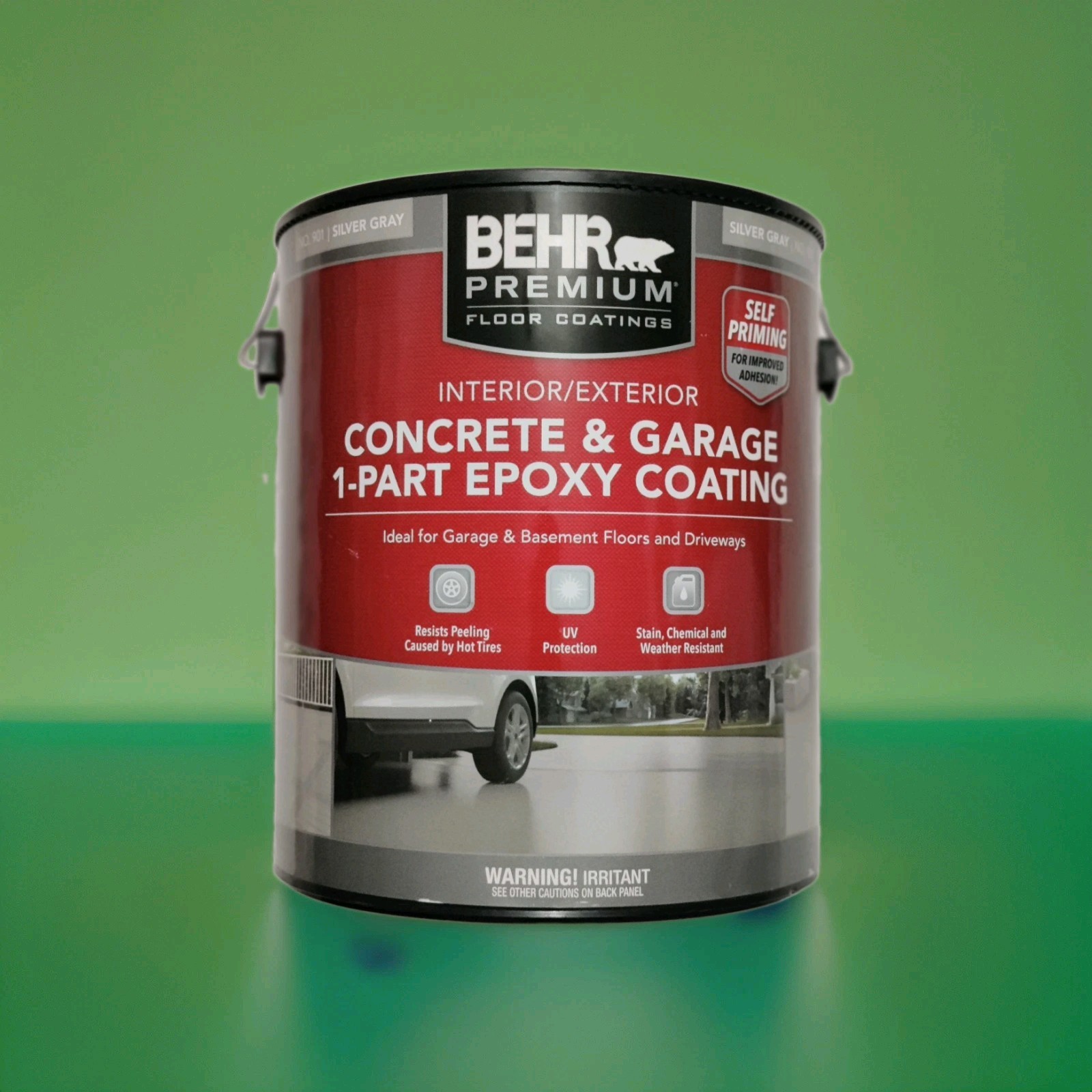 BEHR Epoxy Floor Coating 1 gal Silver Gray Self-Priming Low Gloss UV Resist